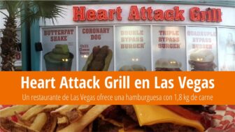 Heart Attack Grill ofrece una hamburguesa con 1,8 kg de carne