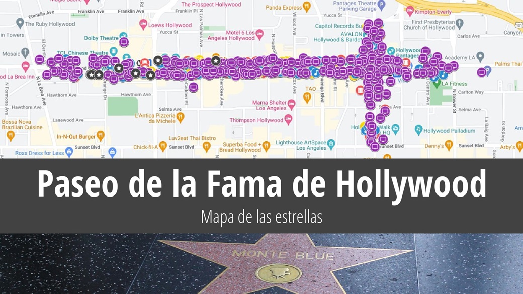 Paseo de la Fama de Hollywood – mapa y lista de estrellas | © Pixabay.com