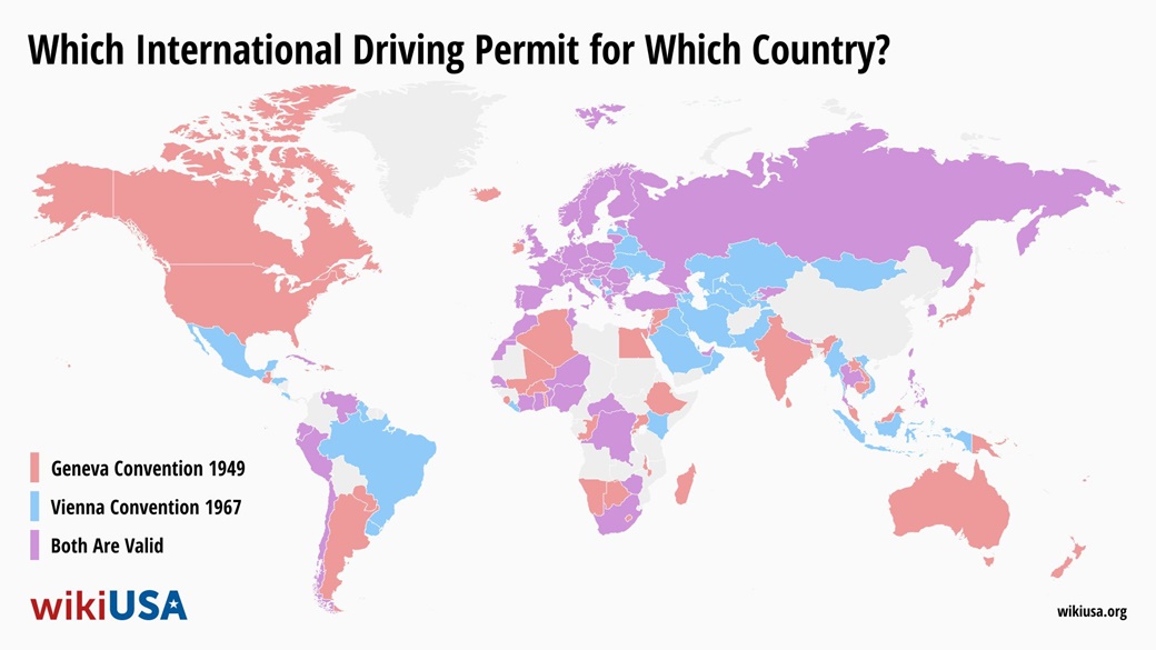 Permiso internacional para conducir: Convención de Viena vs. Mapa de la Convención de Ginebra | © Petr Novák