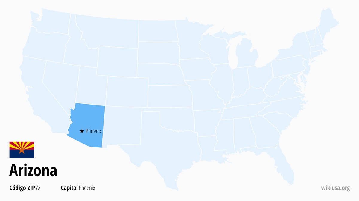 Mapa del Estado de Arizona | ¿Dónde está Arizona? | Arizona en EE.UU. – ciudades, qué ver, clima y mapa