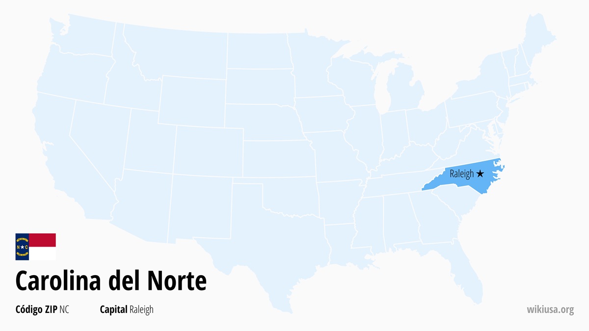 Mapa del Estado de Carolina del Norte | ¿Dónde está Carolina del Norte? | Carolina del Norte en EE.UU. – ciudades, qué ver, clima y mapa