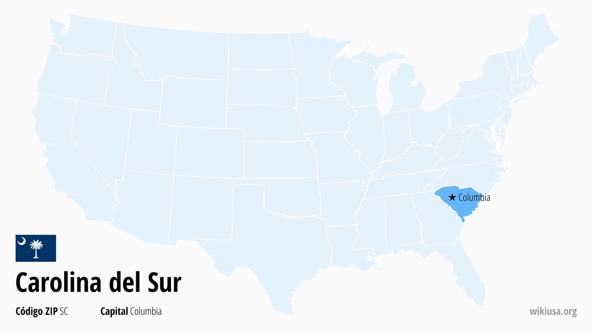 Mapa del Estado de Carolina del Sur | ¿Dónde está Carolina del Sur? | Carolina del Sur en EE.UU. – capital, ciudades, qué ver y mapa