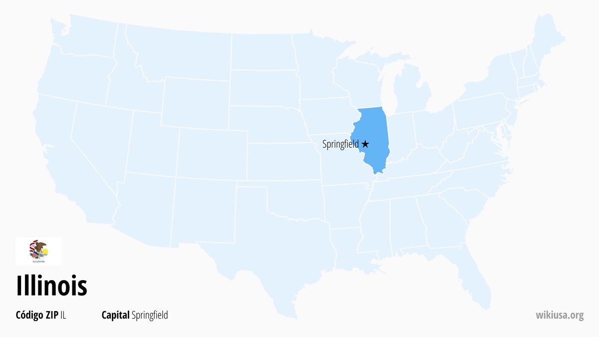 Mapa del Estado de Illinois | ¿Dónde está Illinois? | Illinois en EE.UU. – qué ver, ciudades, clima y mapa