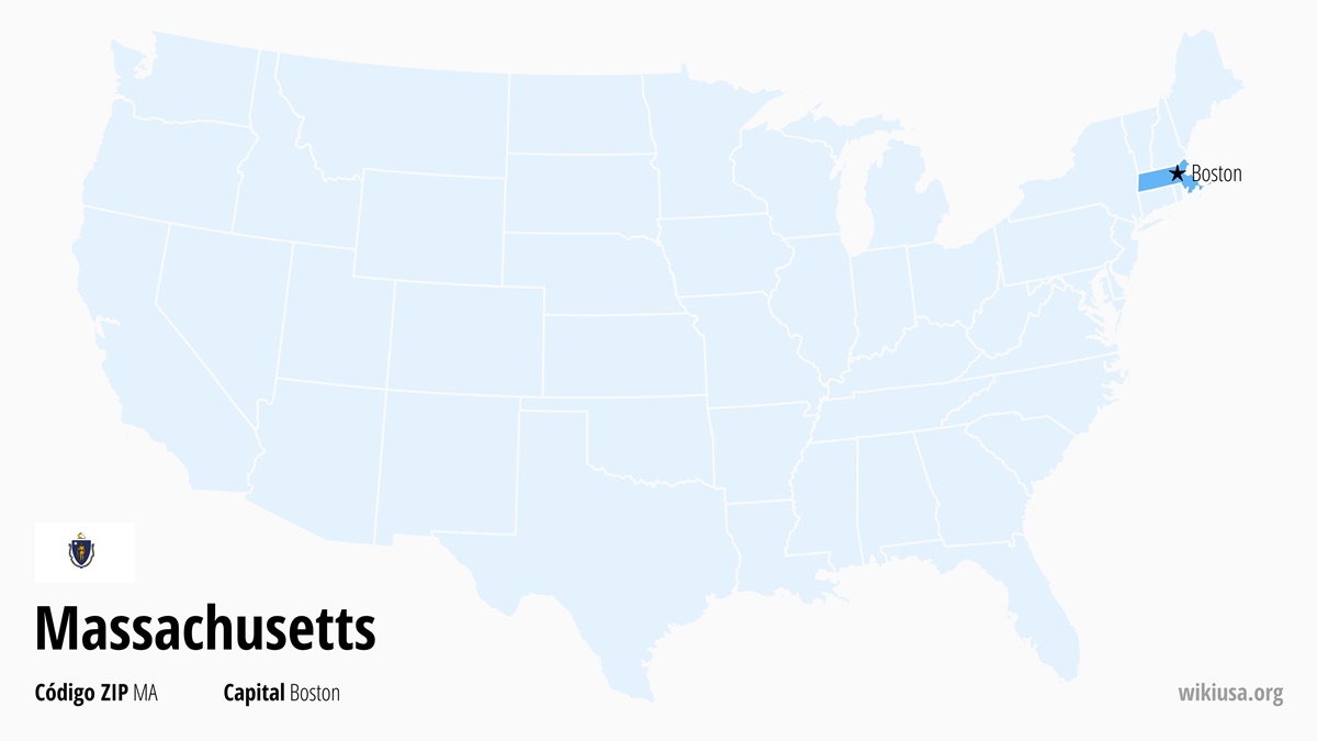 Mapa del Estado de Massachusetts | ¿Dónde está Massachusetts? | Massachusetts en EE.UU. – capital, ciudades, qué ver y mapa