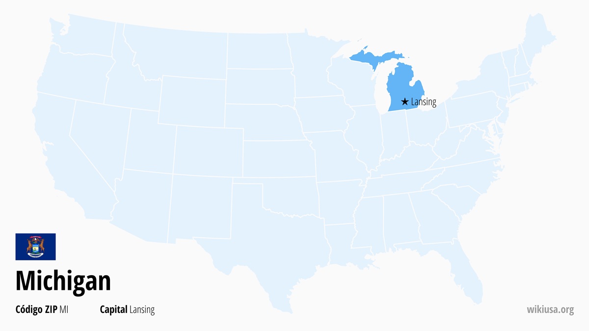 Mapa del Estado de Michigan | ¿Dónde está Michigan? | Michigan en EE.UU. – qué ver, capital, clima y mapa