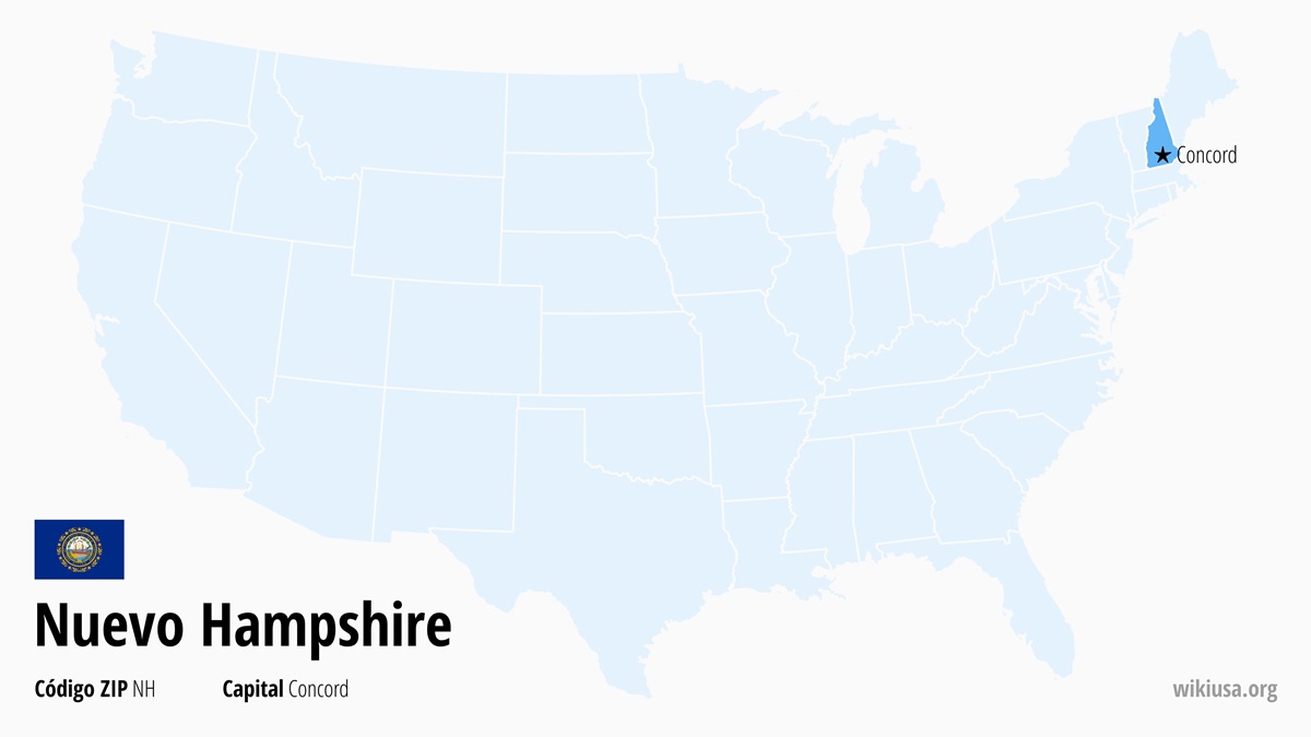 Mapa del Estado de Nuevo Hampshire | ¿Dónde está Nuevo Hampshire? | Nuevo Hampshire en EE.UU. – qué ver, ciudades, clima y mapa