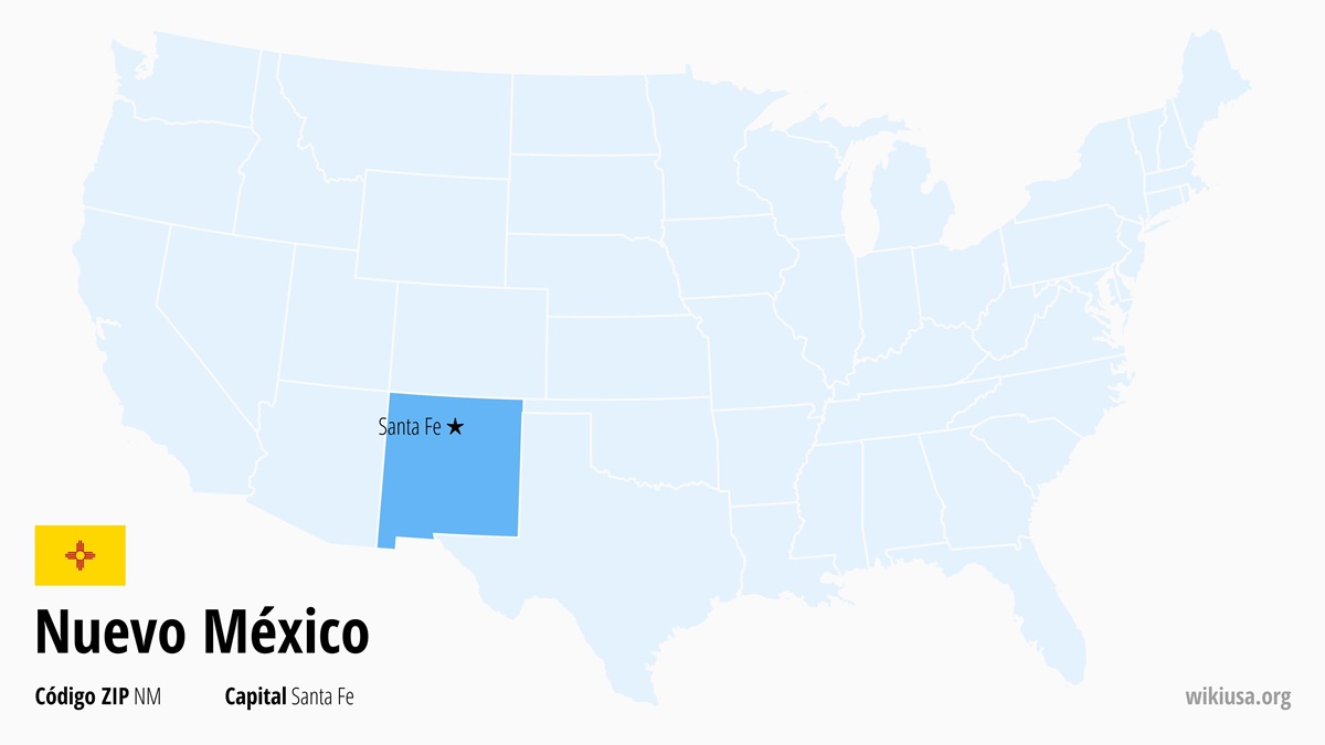 Mapa del Estado de Nuevo México | ¿Dónde está Nuevo México? | Nuevo México en EE.UU. – capital, ciudades, qué ver y mapa