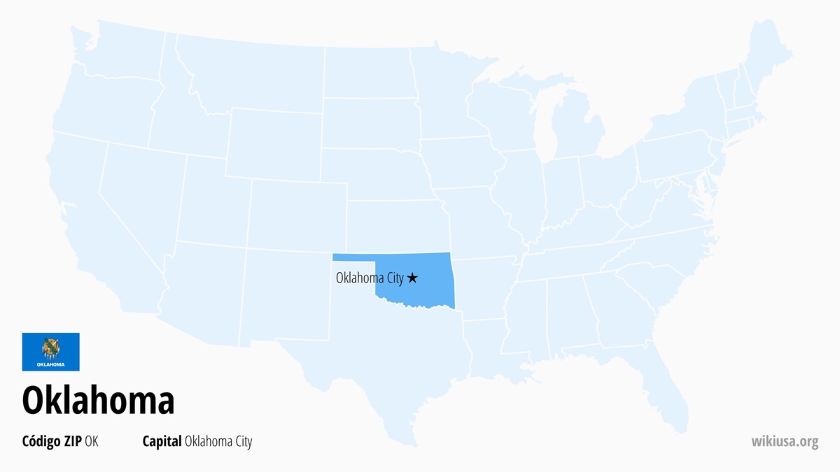 Mapa del Estado de Oklahoma | ¿Dónde está Oklahoma? | Oklahoma en EE.UU. – capital, ciudades, qué ver y mapa