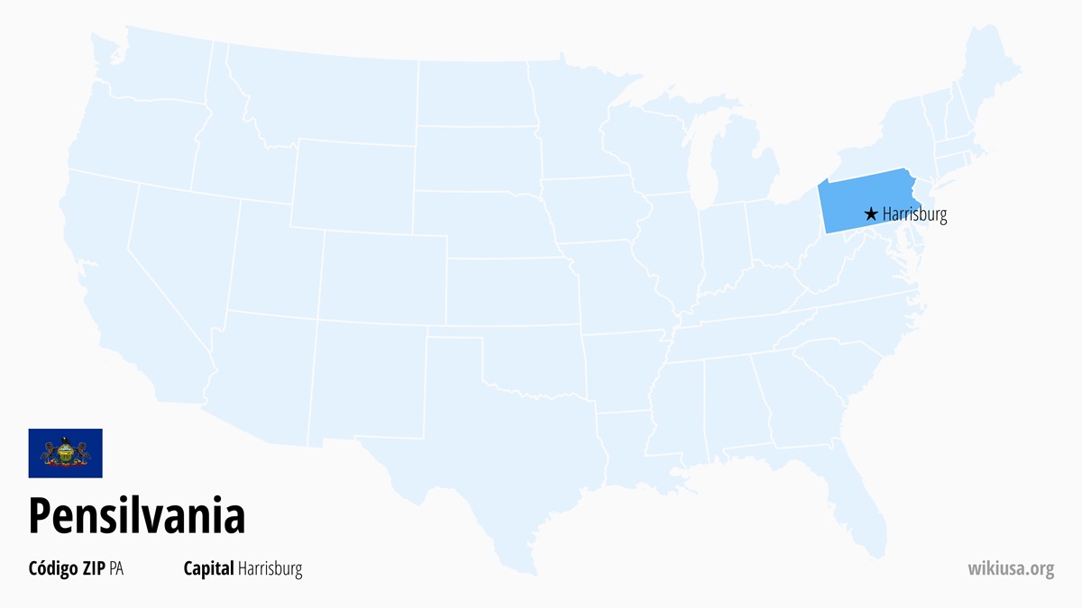 Mapa del Estado de Pensilvania | ¿Dónde está Pensilvania? | Pensilvania en EE.UU. – capital, ciudades, qué ver y mapa