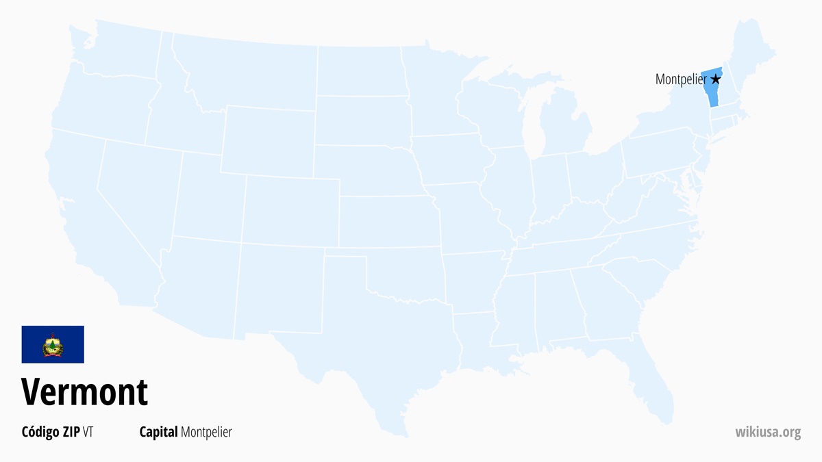 Mapa del Estado de Vermont | ¿Dónde está Vermont? | Vermont en EE.UU. – qué ver, clima, ciudades y mapa