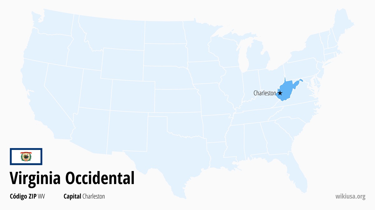 Mapa del Estado de Virginia Occidental | ¿Dónde está Virginia Occidental? | Virginia Occidental en EE.UU. – qué ver, capital, clima y mapa