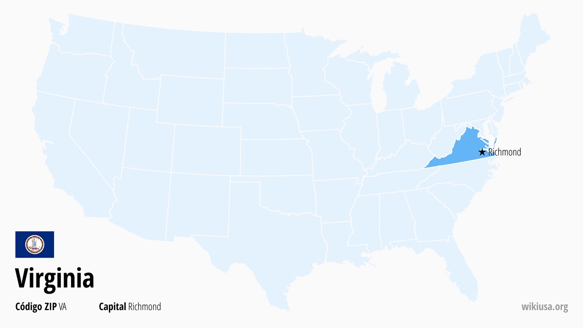 Mapa del Estado de Virginia | ¿Dónde está Virginia? | Virginia en EE.UU. – qué ver, clima, ciudades y mapa