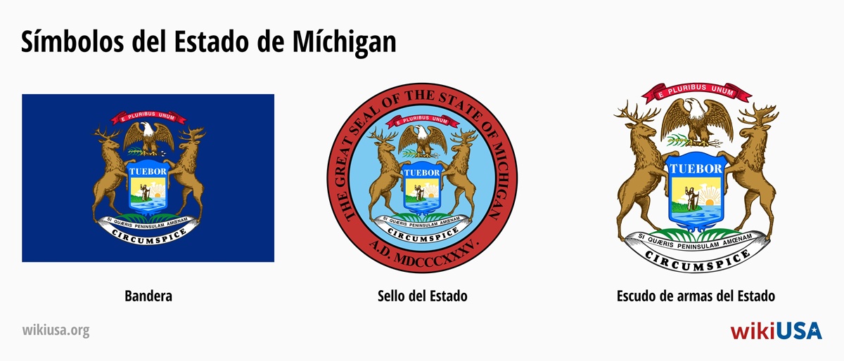 Bandera del Estado de Michigan | El Gran Sello del Estado de Michigan