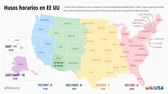 Husos horarios en EE.UU. – mapa, hora actual y diferencia